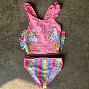 Betsy Johnson 2 piece unicorn swimsuit